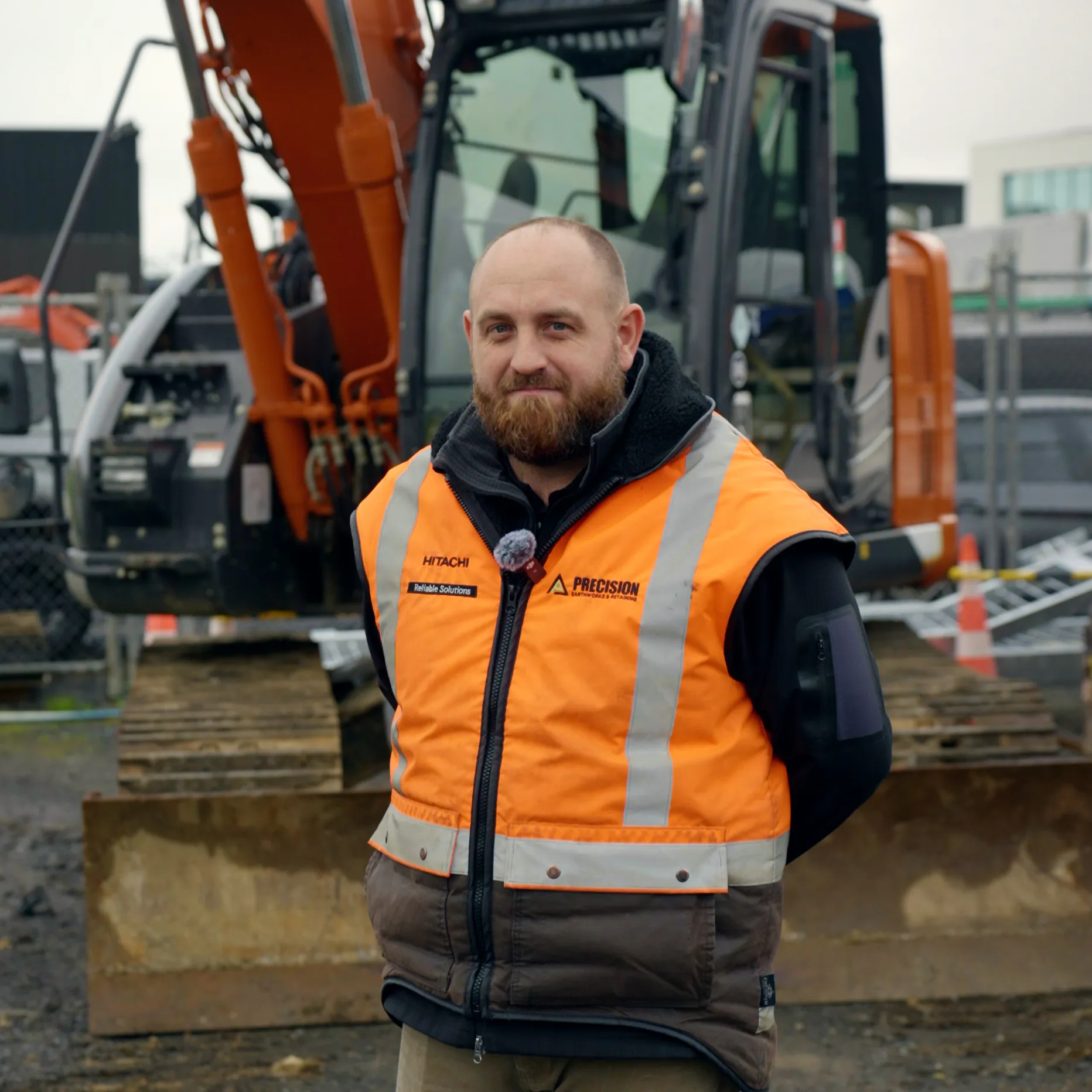 Portrait of Roy Wykes on site